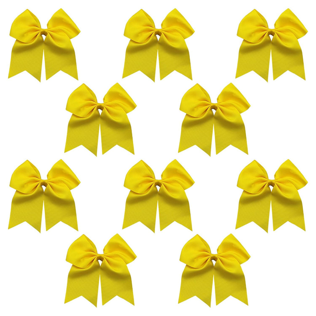 Yellow Clip Hair Bows - 10 Pack