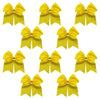 Yellow Clip Hair Bows - 10 Pack