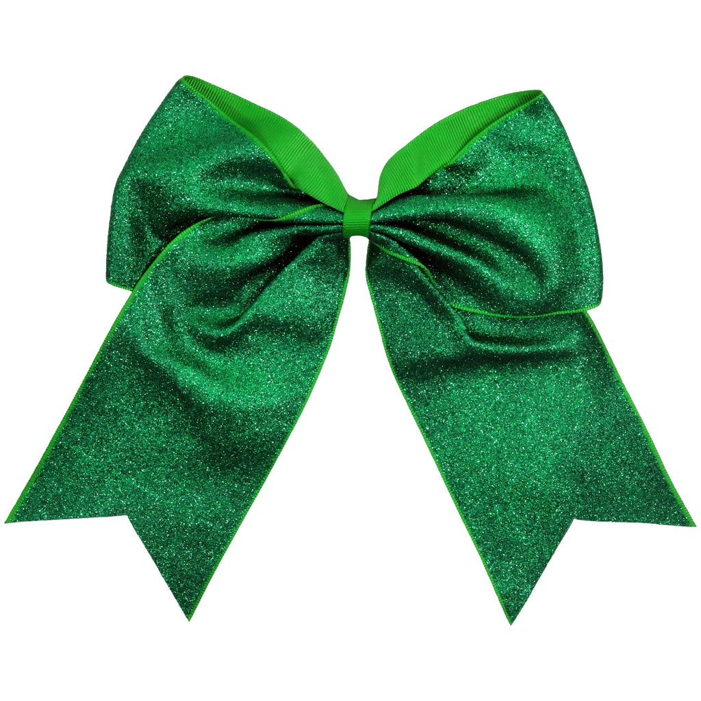 Green Glitter Cheer Bow
