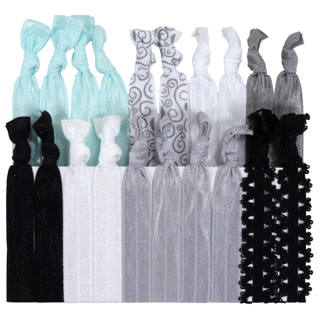 Bridal Lace Ribbon Hair Ties - 20 Pack