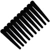 Black Plastic Hair Clips - 10 Pack