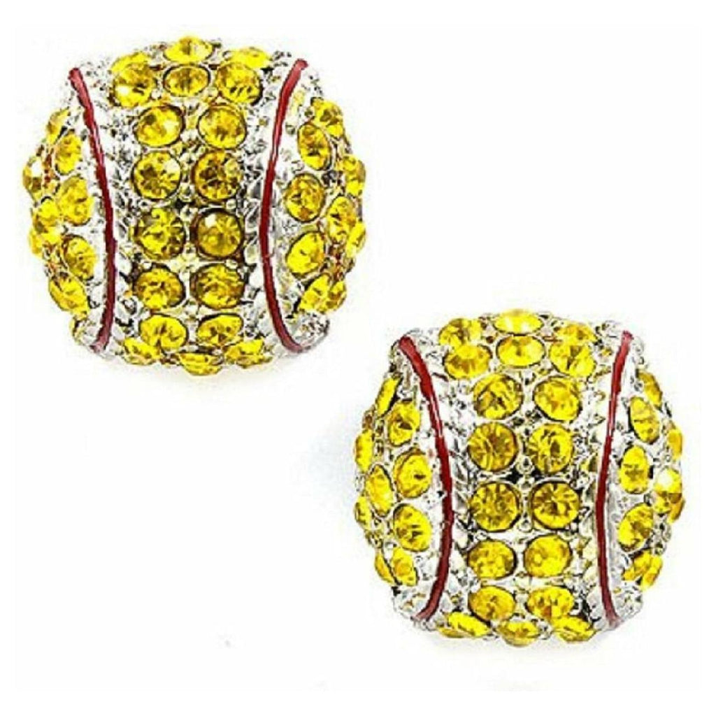 Softball Stud Earrings - Fine Seam