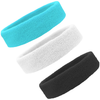Teal White Black Head Sweatbands - 3 Pack