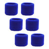 Blue Wrist Sweatbands - 6 Pack