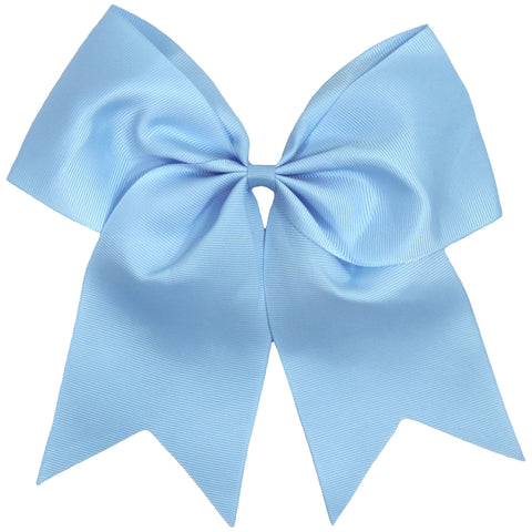 Carolina Blue Cheer Bow for Girls Large Hair Bows with Clip Holder Ribbon
