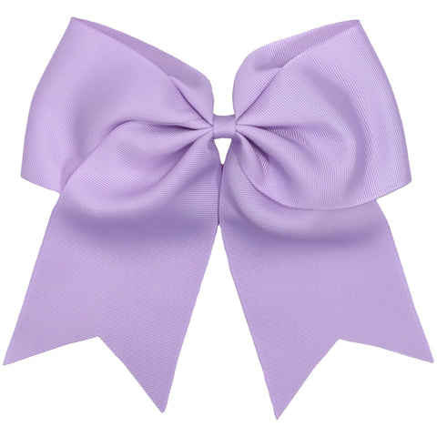 Light Purple Lavender Cheer Bow for Girls Large Hair Bows with Clip Holder Ribbon