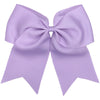 Light Purple Lavender Cheer Bow for Girls Large Hair Bows with Clip Holder Ribbon