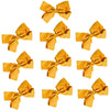 Athletic Gold Classic Hair Bows - 10 Pack