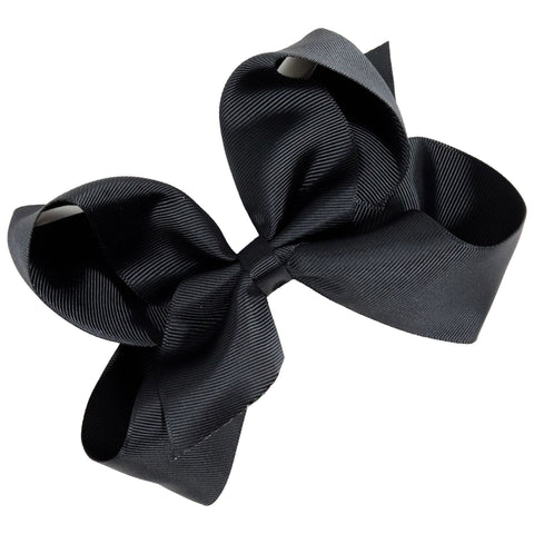 Black Classic Cheer Bow Large Hair Bow with Clip