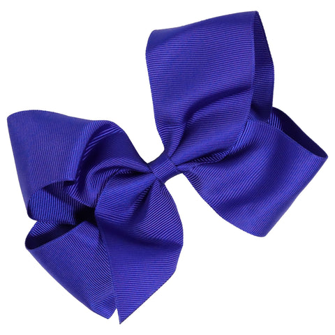 Blue Classic Cheer Bow Large Hair Bow with Clip