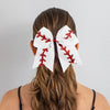 3 Baseball Cheer Bow for Girls Large Sports Hair Bows with Ponytail Holder Ribbon