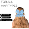 10 Carolina Blue Cheer Bow Large Hair Bows with Ponytail Holder