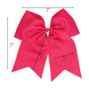Hot Pink Cheer Bow for Girls Large Hair Bows with Ponytail Holder Ribbon