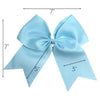 Light Blue Cheer Bow for Girls Large Hair Bows with Clip Holder Ribbon