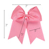 Light Pink Cheer Bow for Girls Large Hair Bows with Ponytail Holder Ribbon