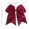 12 Maroon Cheer Bows for Girls Large Hair Bows with Clip Holder Ribbon