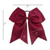 Maroon Cheer Bow for Girls Large Hair Bows with Ponytail Holder Ribbon
