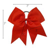3 Red Cheer Bow Large Hair Bows with Ponytail Holder Cheerleader Ribbon Cheerleading Softball Accessories