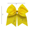 Yellow Cheer Bow for Girls Large Hair Bows with Ponytail Holder Ribbon