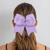 Light Purple Cheer Bow Large Hair Bows with Ponytail Holder