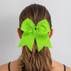 Lime Cheer Bow for Girls Large Hair Bows with Clip Holder Ribbon