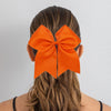 10 Orange Cheer Bows Large Hair Bow with Ponytail Holder Cheerleader Ponyholders Cheerleading Softball Accessories