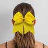 Yellow Cheer Bow for Girls Large Hair Bows with Ponytail Holder Ribbon
