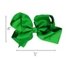 12 Green Classic Cheer Bows Large Hair Bow with Clip