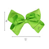 12 Lime Classic Cheer Bows Large Hair Bow with Clip