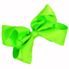 Neon Green Classic Cheer Bow Large Hair Bow with Clip