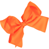 Neon Orange Classic Cheer Bow Large Hair Bow with Clip
