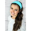 Cotton Headbands 12 Soft Stretch Headband Sweat Absorbent Elastic Head Band Light Blue