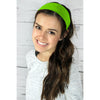 Cotton Headbands 12 Soft Stretch Headband Sweat Absorbent Elastic Head Band Neon Green