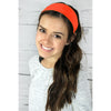 Cotton Headband Soft Stretch Headbands Sweat Absorbent Elastic Head Band Neon Orange