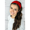 Cotton Headbands 12 Soft Stretch Headband Sweat Absorbent Elastic Head Band Red