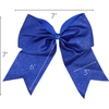 Blue Glitter Cheer Bow