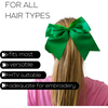 Green Glitter Cheer Bow for Girls Large Hair Bows with Ponytail Holder Ribbon