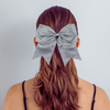 Silver Glitter Cheer Bow