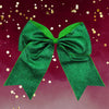 Green Glitter Cheer Bow