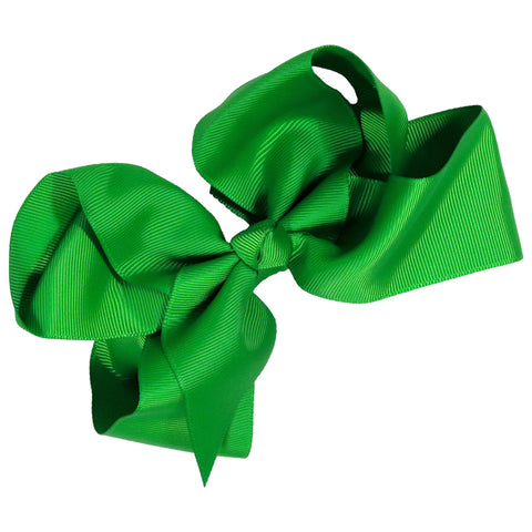 Green Classic Cheer Bow Large Hair Bow with Clip