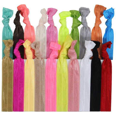 Hair Ties 20 Elastic You Pick Ponytail Holders Ribbon Knotted Bands