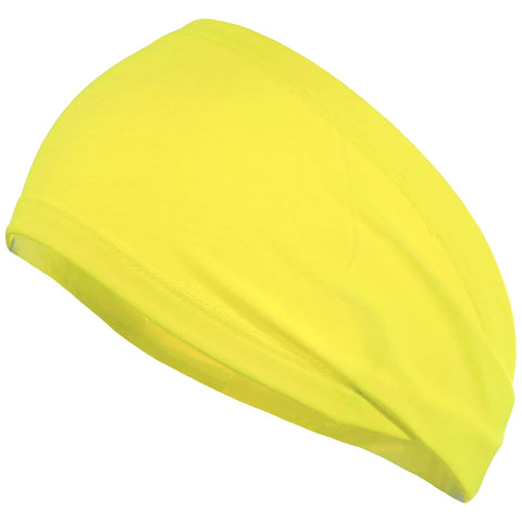 Performance Headband Moisture Wicking Athletic Sports Head Band Yellow