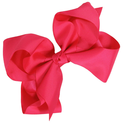 Hot Pink Classic Cheer Bow Large Hair Bow with Clip