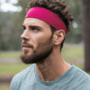 Cotton Headband Soft Stretch Headbands Sweat Absorbent Elastic Head Band Hot Pink