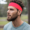 Cotton Headbands 12 Soft Stretch Headband Sweat Absorbent Elastic Head Band Neon Pink
