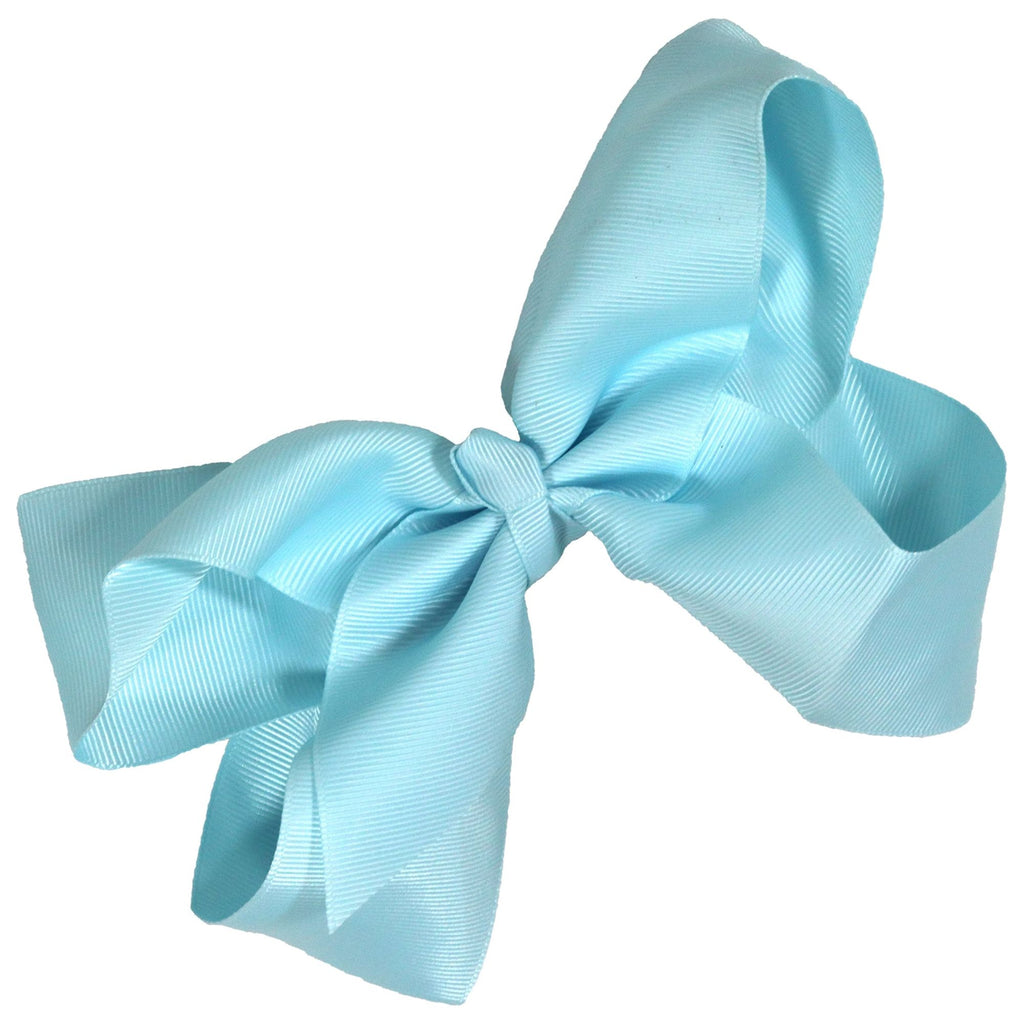 Light Blue Classic Cheer Bow Large Hair Bow with Clip