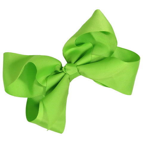 Lime Classic Cheer Bow Large Hair Bow with Clip