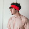 Wide Cotton Headbands 12 Soft Stretch Headband Sweat Absorbent Elastic Head Bands Red