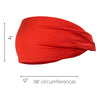 Performance Headband Moisture Wicking Athletic Sports Head Band Red