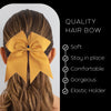 Gold Cheer Bow for Girls Large Hair Bows with Clip Holder Ribbon